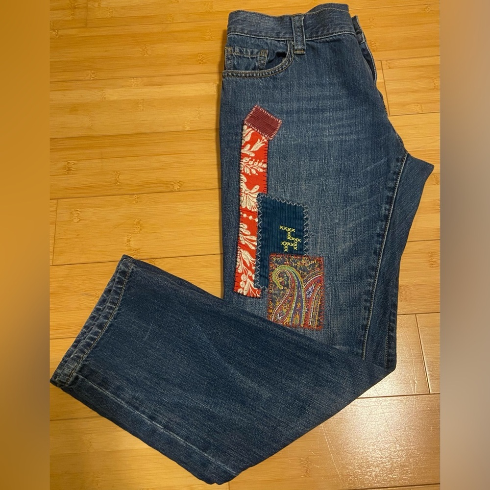 CAbi Artisan Patchwork Women’s Jeans Size 4 Ankle/Crop Length - Picture 12 of 14